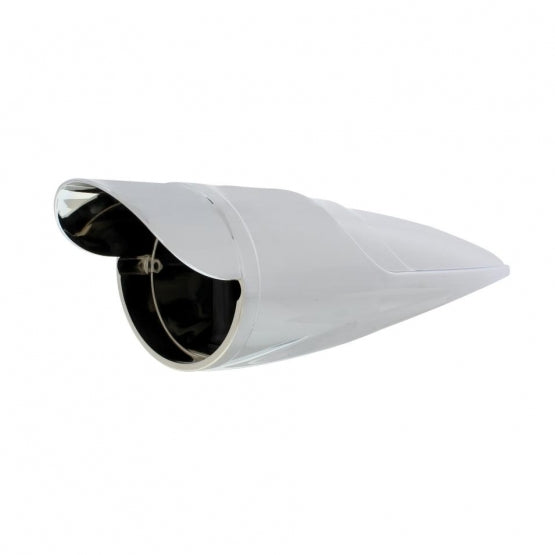 Chrome LED Cab Light Housing With Visor For Grakon 1000 Style Light (Bulk)