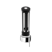 Thread-On Matte Black Sonoma Style Gearshift Knob With LED 9/10 Speed Adapter-Clear Crystal/White LED