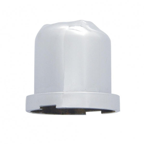 1-1/8" X 1-7/8" Chrome Plastic Skull Nut Cover, Push-On Style (Bulk)