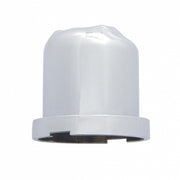 1-1/8" X 1-7/8" Chrome Plastic Skull Nut Cover, Push-On Style (Bulk)