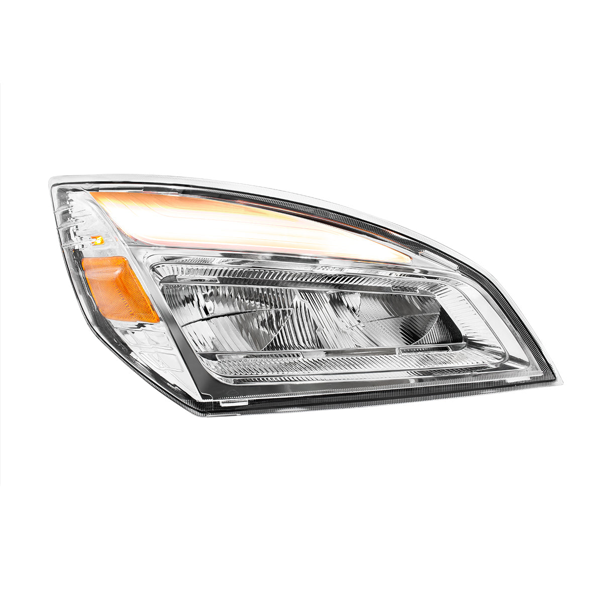 High Power Chrome LED Headlight For 2018-2024 Freightliner Cascadia-Passenger