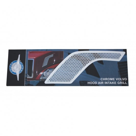 Chrome Hood Air Intake Grille For 2003-2017 Volvo VN/VNL - Driver