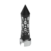 Thread-On Daytona Style Spike Gearshift Knob With LED 13/15/18 Speed Adapter - Black/Amber LED