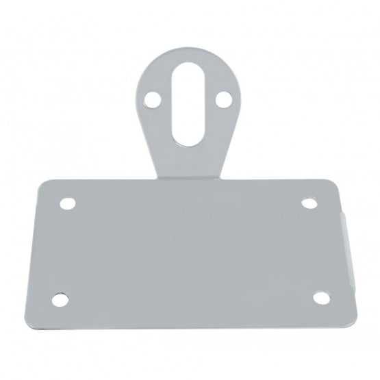 Bobber Style Horizontal Side Mount License Plate & Light Bracket For Motorcycle