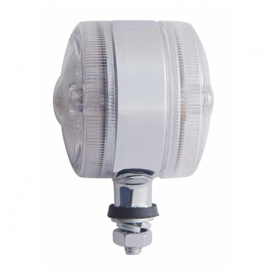 15 LED 3" Double Face Light - Amber & Red LED/Clear Lens