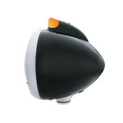Black Guide 682-C Headlight H4 With 34 Amber LED & Original Style LED Signal-Amber Lens