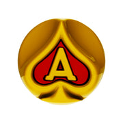 Ace Of Spades Air Valve Knob - Electric Yellow With Gloss Red Inlay