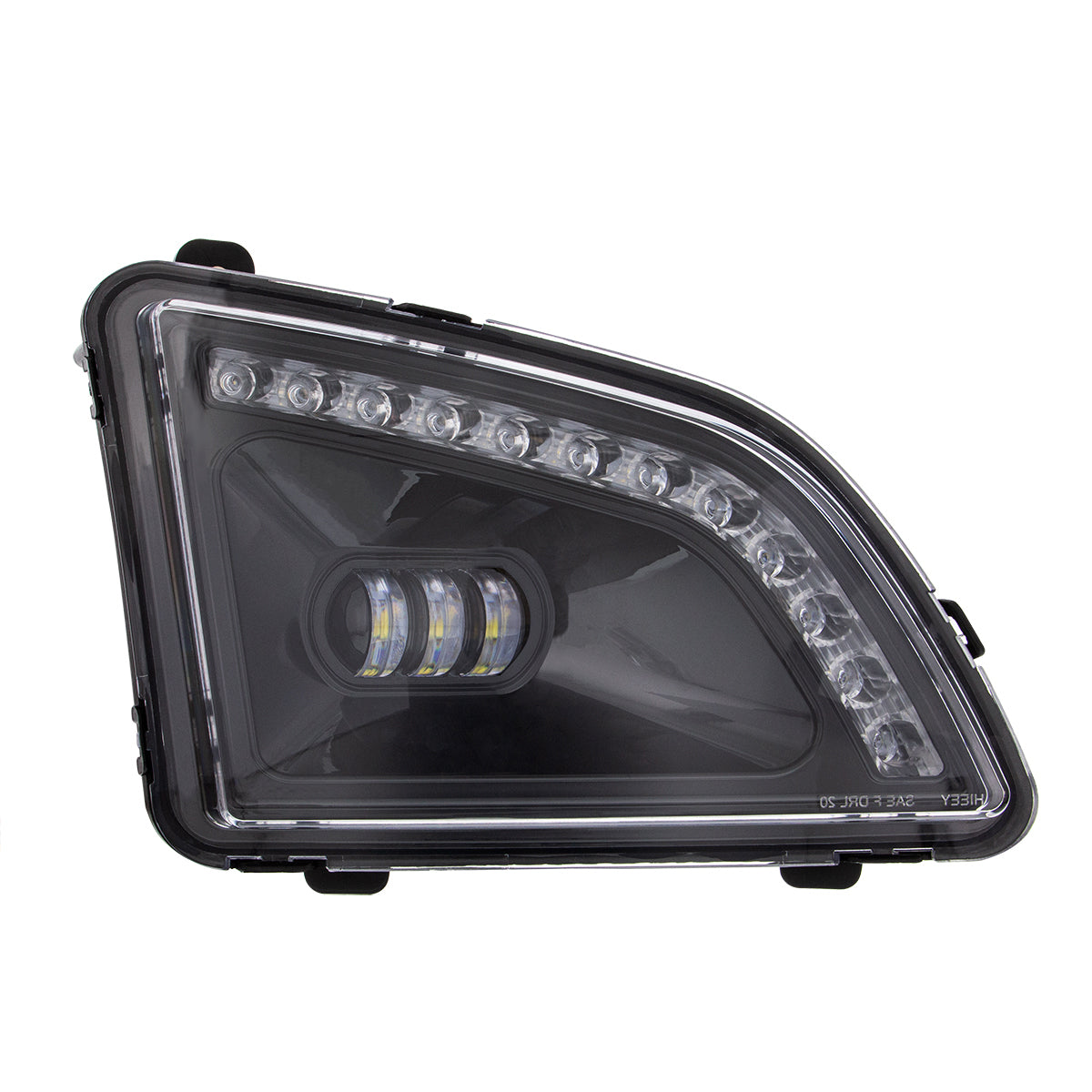18 LED Black Projector Fog Light With Position Light For 2018-2024 Volvo VNL - Passenger/Right