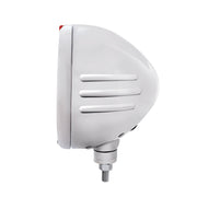 SS Classic Embossed Stripe Headlight H4 With Amber LED & Dual Mode LED Signal -Amber Lens