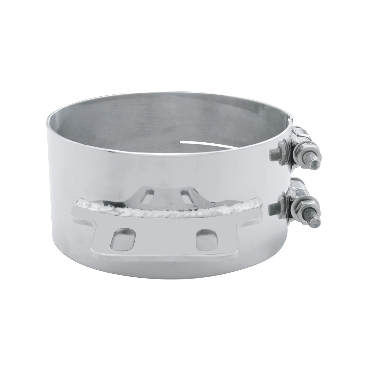 7" Stainless Butt Joint Exhaust clamp - Straight Bracket
