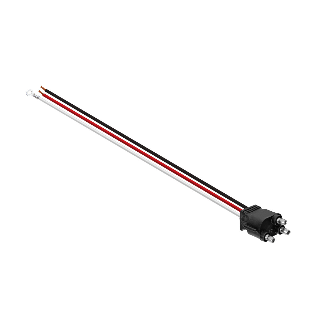 3 Wire Pigtail With 3 Prong Straight Plug - 12" Lead (Retail)