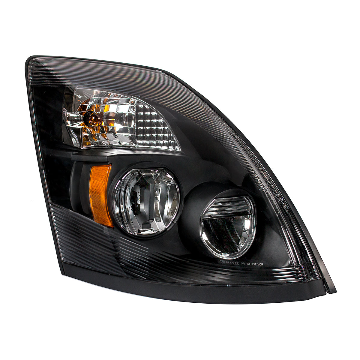 High Power LED "Blackout" Headlight for 2003-2017 Volvo VN/VNL - Passenger