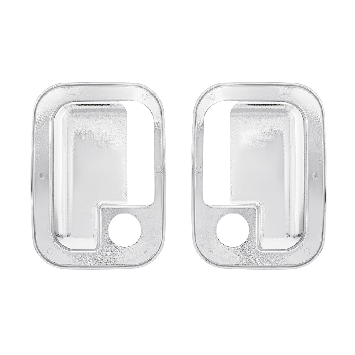 Chrome Exterior Door Handle Cover For 2003+ Kenworth & 2004+ Peterbilt Trucks- Pair (Driver & Passenger)