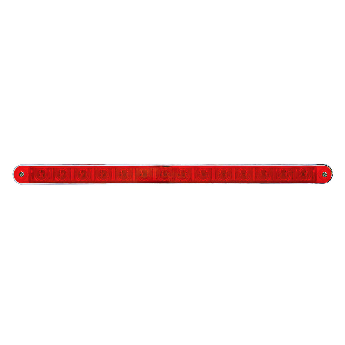 14 LED 12" Light Bar With Bezel (Stop, Turn & Tail) - Red LED/Red Lens
