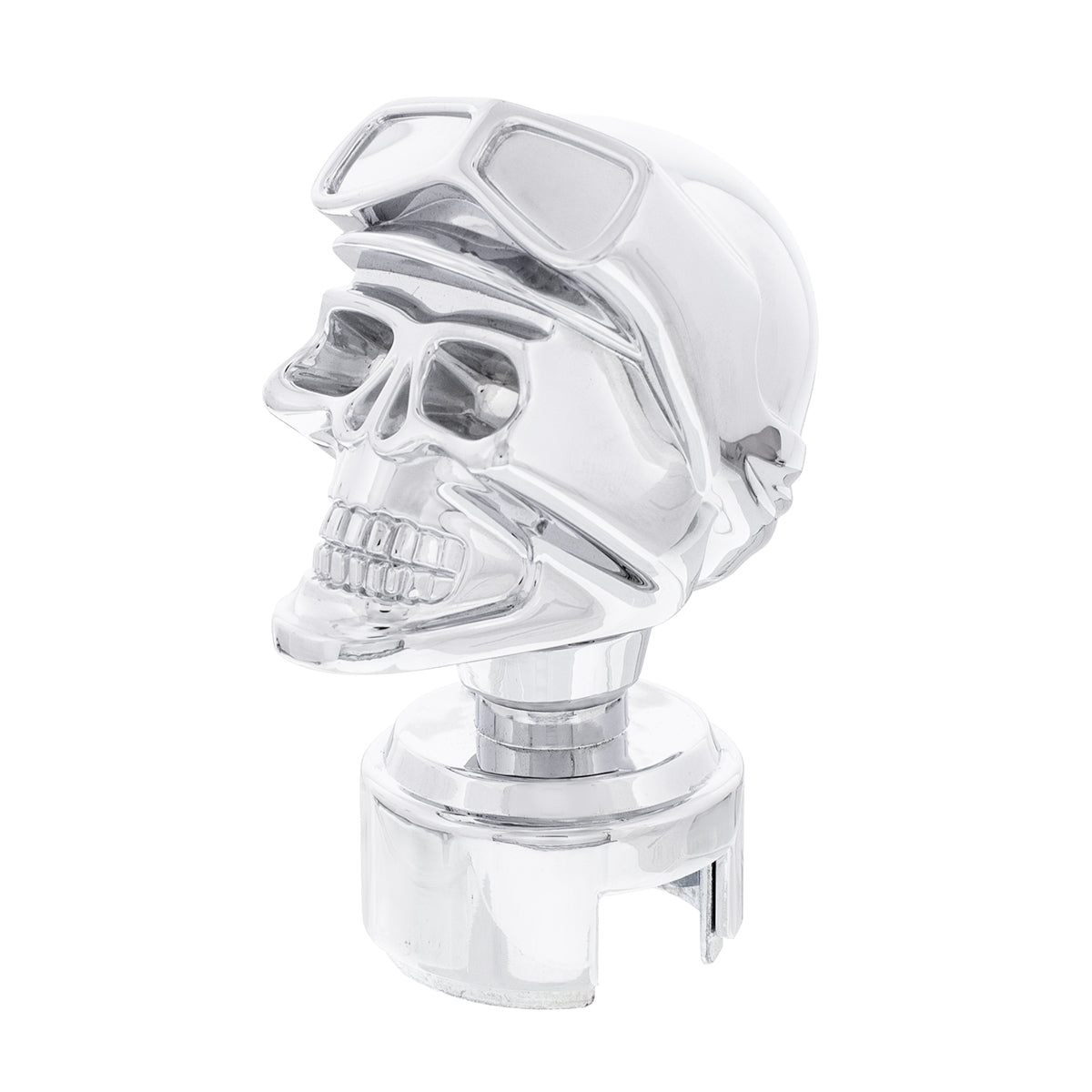 Skull Biker Gearshift Knob With 13/15/18 Speed Adapter - Chrome