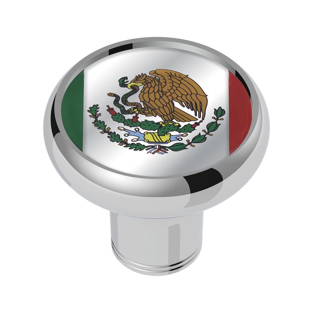 1-3/4" Round Glossy Sticker - Mexico Flag