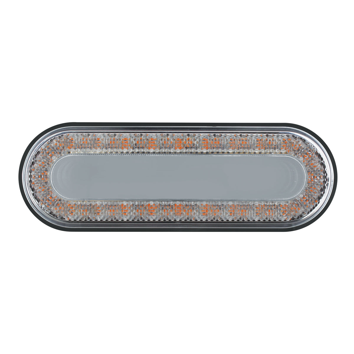 24 LED 6" Oval Mirage Light (Turn Signal) - Amber LED/Clear Lens