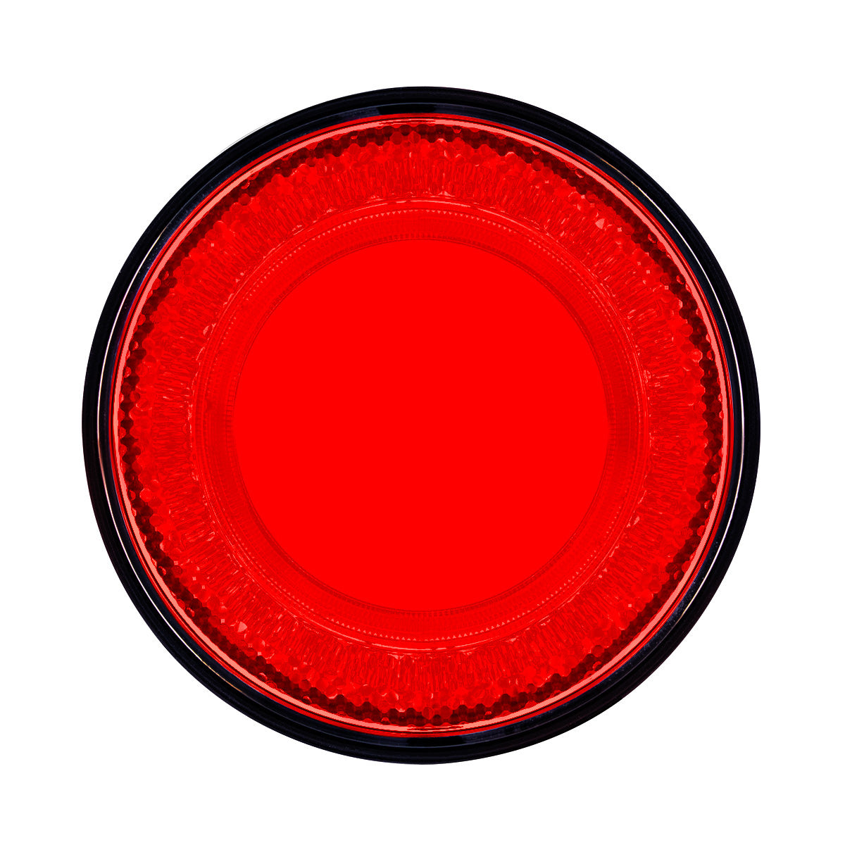 24 LED 4" Round Mirage Light (Stop, Turn & Tail) - Red LED/Red Lens (Bulk)