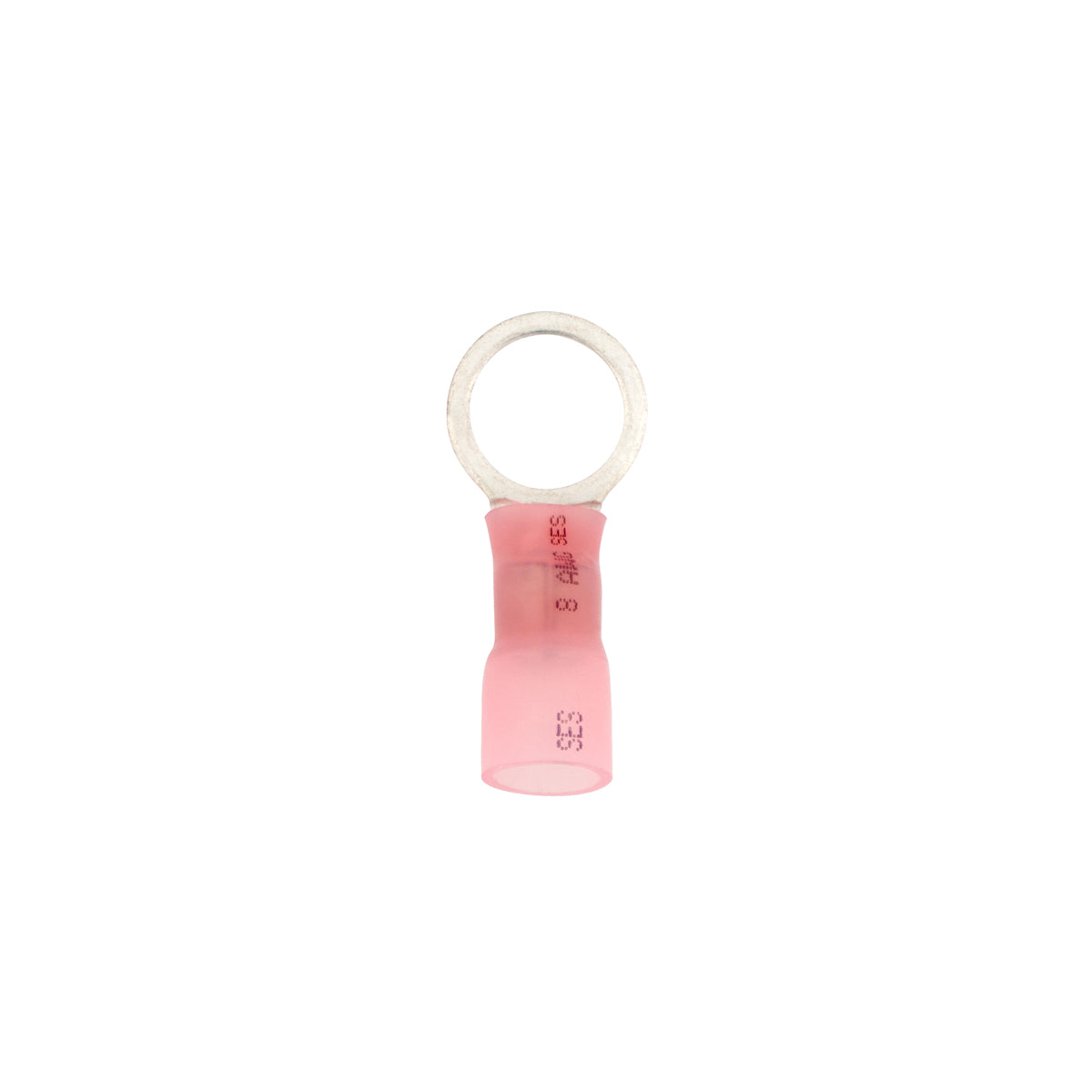 8 AWG 1/2" Stud CS Heat Shrink Ring Terminal - Pink (4-Pack)
