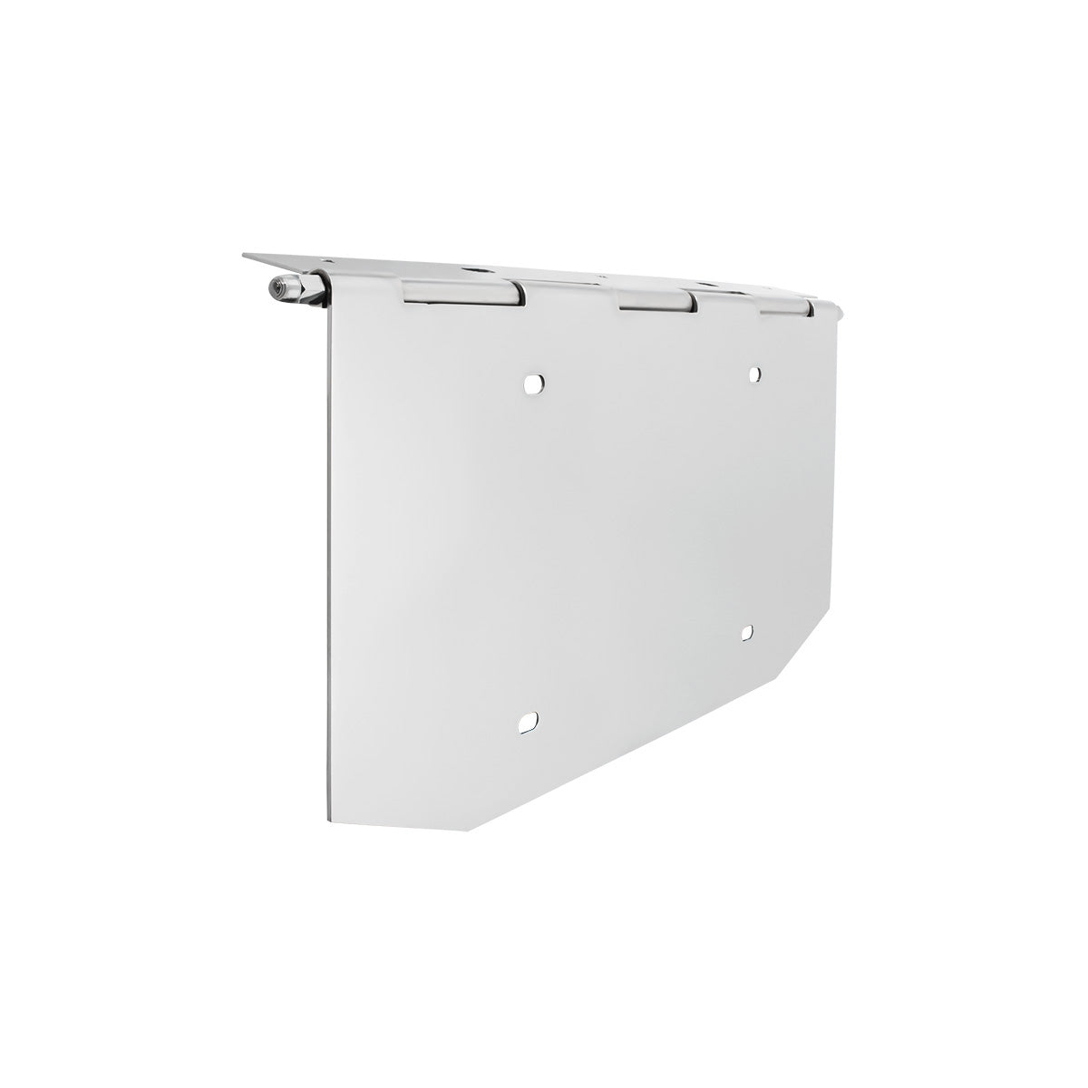 Chrome 1 License Plate Angled Holder With Hinge