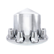 Pointed Rear Axle Cover With 33mm Standard Thread-On Nut Covers - Chrome