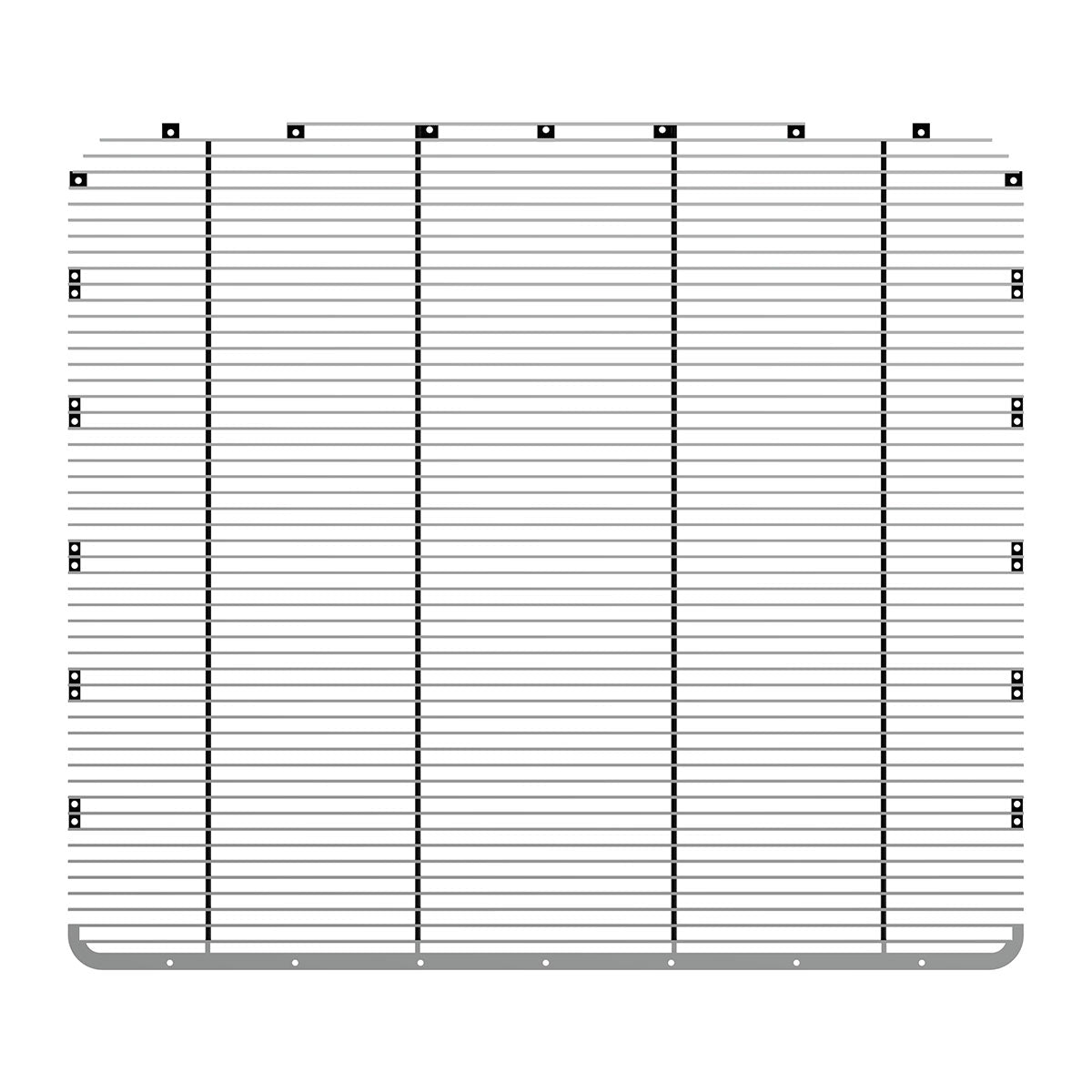 Aluminum Billet Style Grille Insert With Horizontal Bars For Peterbilt 389