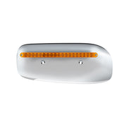19 LED Rear Headlight Housing Cover For 2008-2023 Peterbilt 389 (Driver)-Amber LED/Lens