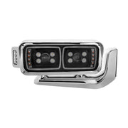 10 High Power LED "Blackout" Projection Headlight Assembly W/Mounting Arm & Turn Signal Side Pod - Passenger Side
