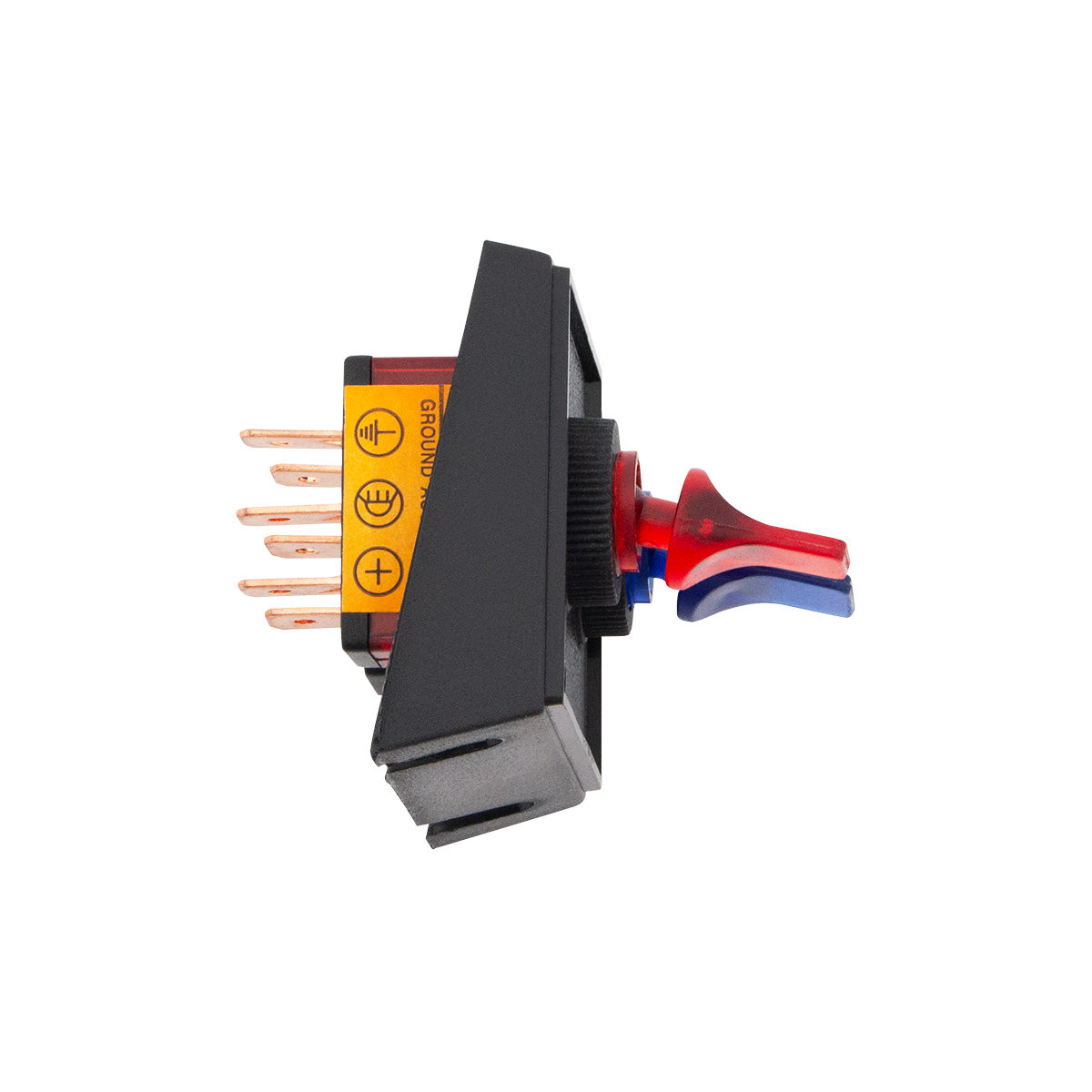 Red & Blue Illum Duckbills in Panel Mount Combo 20 Amp 12V S.P.S.T. On/Off 1 Set.