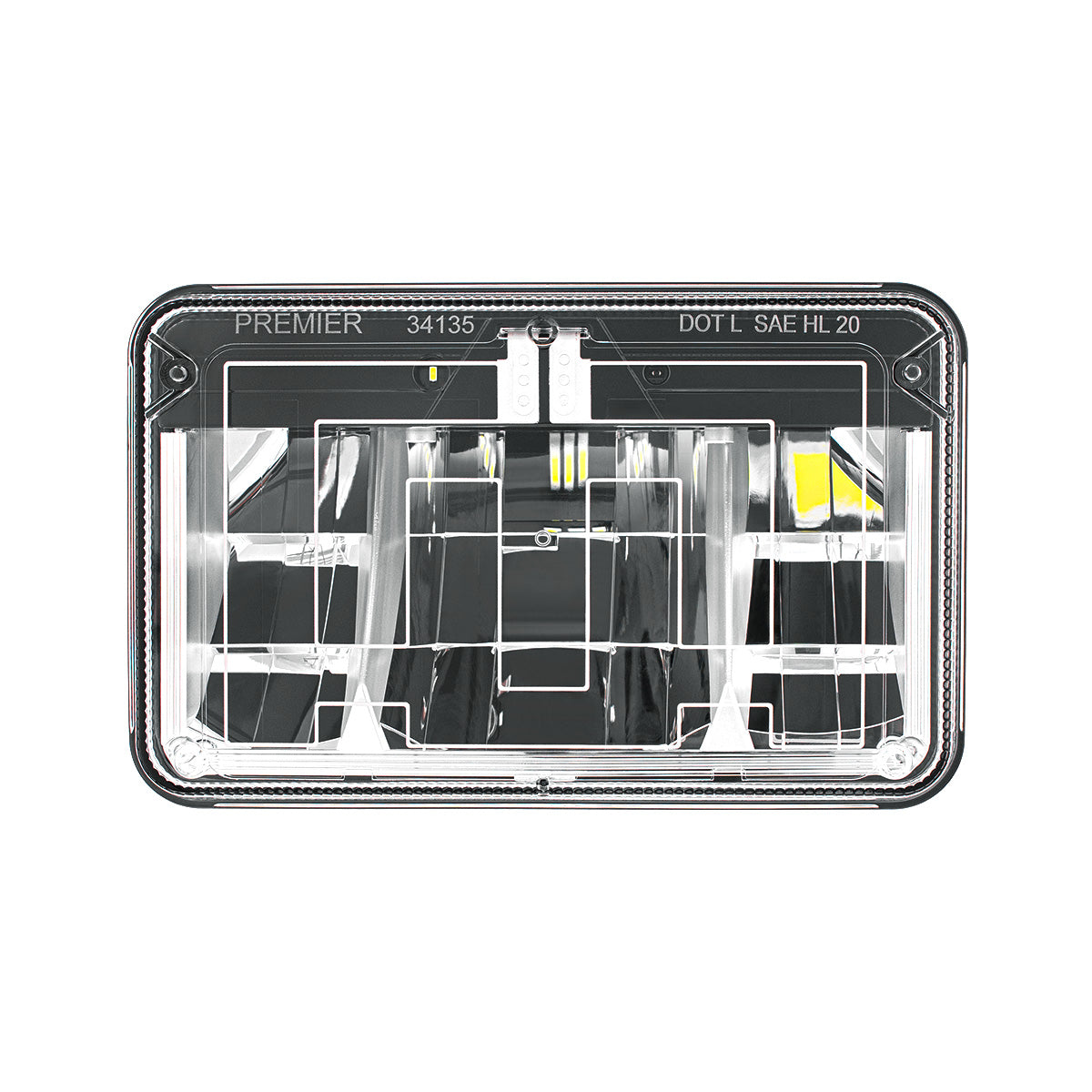 ULTRALIT - Heated 4" X 6" LED Headlight With Polycarbonate Lens & Housing - Low Beam