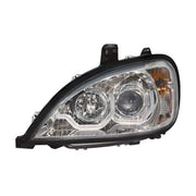 Chrome Projection Headlight With LED Position Light For 2001-2020 Freightliner Columbia - Driver