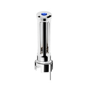 Thread-On Chrome Sonoma Style Gearshift Knob With LED 13/15/18 Speed Adapter-Blue Crystal/Blue LED