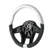 18" YourGrip Leather & Wood Candy Color Steering Wheel For 2012-2021 PB 579&2013-2021 KW T680-Pearl White