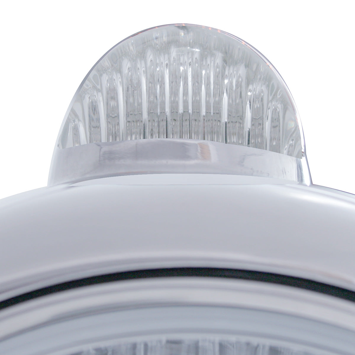 Chrome Guide 682-C Headlight 6014 & Dual Mode LED Signal - Clear Lens