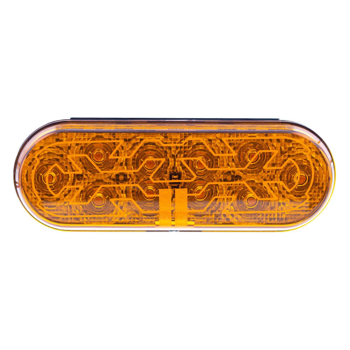 10 LED 6" Oval Light (Turn Signal) With Heated Lens - Amber LED/Amber Lens