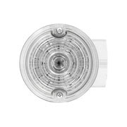 21 LED 3-1/4" Dual Function Signal Light For Harley Motorcycle With Housing - Amber LED/Clear Lens