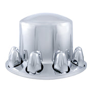 Dome Rear Axle Cover With 1-1/2"  Push-On Standard Nut Covers - Chrome