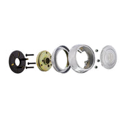 Chrome Steering Wheel Hub & Horn Button Kit For 1997-2001 Kenworth Trucks