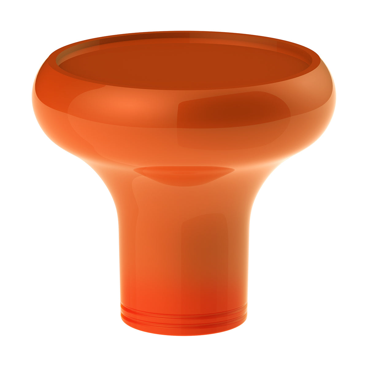 Deluxe Aluminum Screw-On Air Valve Knob With Multi-Color Glossy Tractor Sticker - Cadmium Orange