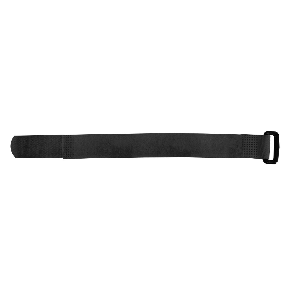 8" x 3/4"  Black Hook & Loop Velcro Strip-Tie Fasteners with Buckle (8-Pack)