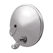 8-1/2" 430 Stainless Steel Heated 320R Convex Mirror - Offset Mounting Stud