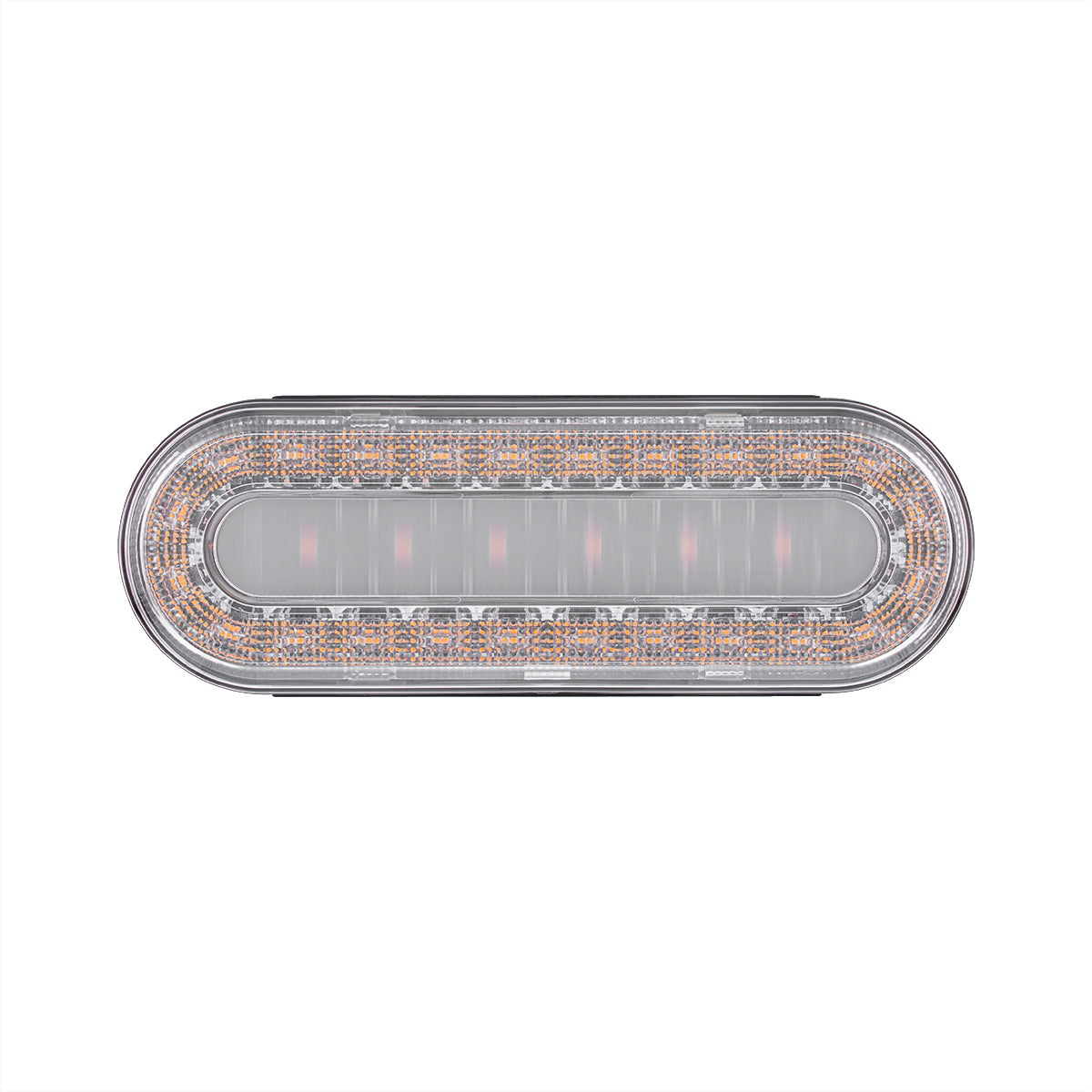 30 LED 6" Oval Lumos Light I-Series (Turn Signal) - Amber LED/Clear Lens