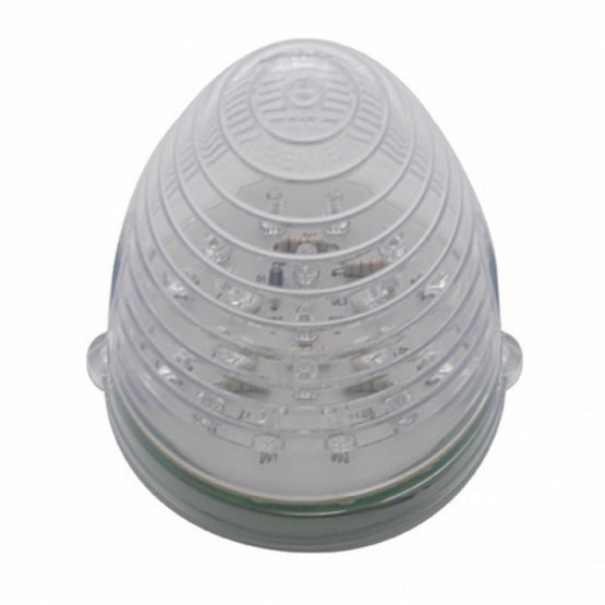 Fog Light Cover With 19 LED Beehive Light & Visor For 2007-17 KW T660 (Driver) - Amber LED/ Clear Lens