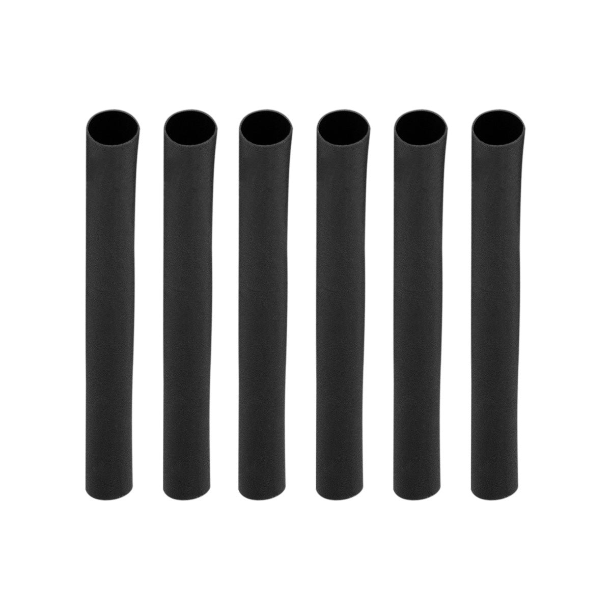1/4" I.D. Black Heat Shrink Tubing, 4" Long (6-Pack)