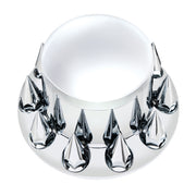 Dome Rear Axle Cover With 33mm Spike Thread-On Nut Covers - Chrome