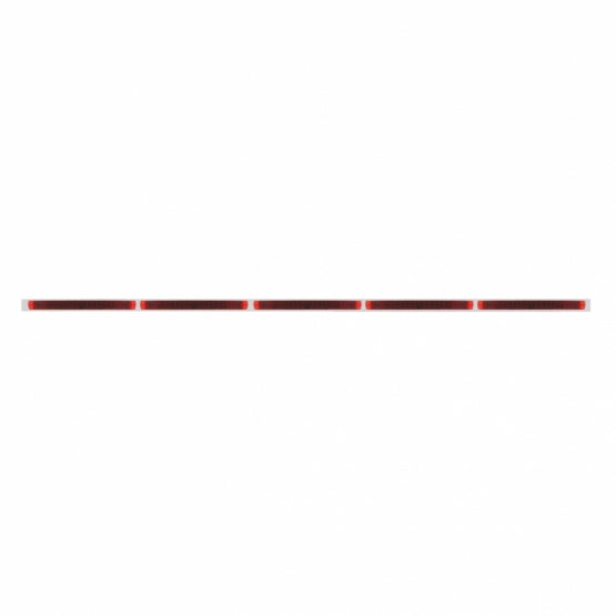 94" Stainless Steel Light Bracket - 19 LED 17-1/4" Light Bar x 5 With Red LED/Red Lens