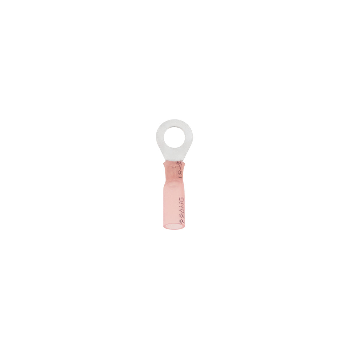 22-18 AWG 1/4" Stud CS Heat Shrink Ring Terminal - Red (5-Pack)
