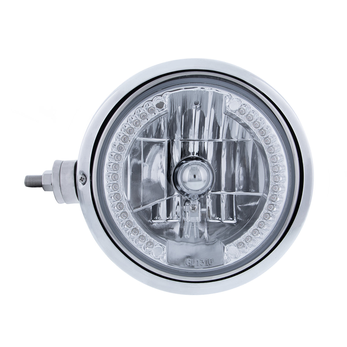 SS Guide 682-C Style Headlight Assembly W/Crystal Lens & 34 LEDs Position Light - L/H (Horizontal Mount)
