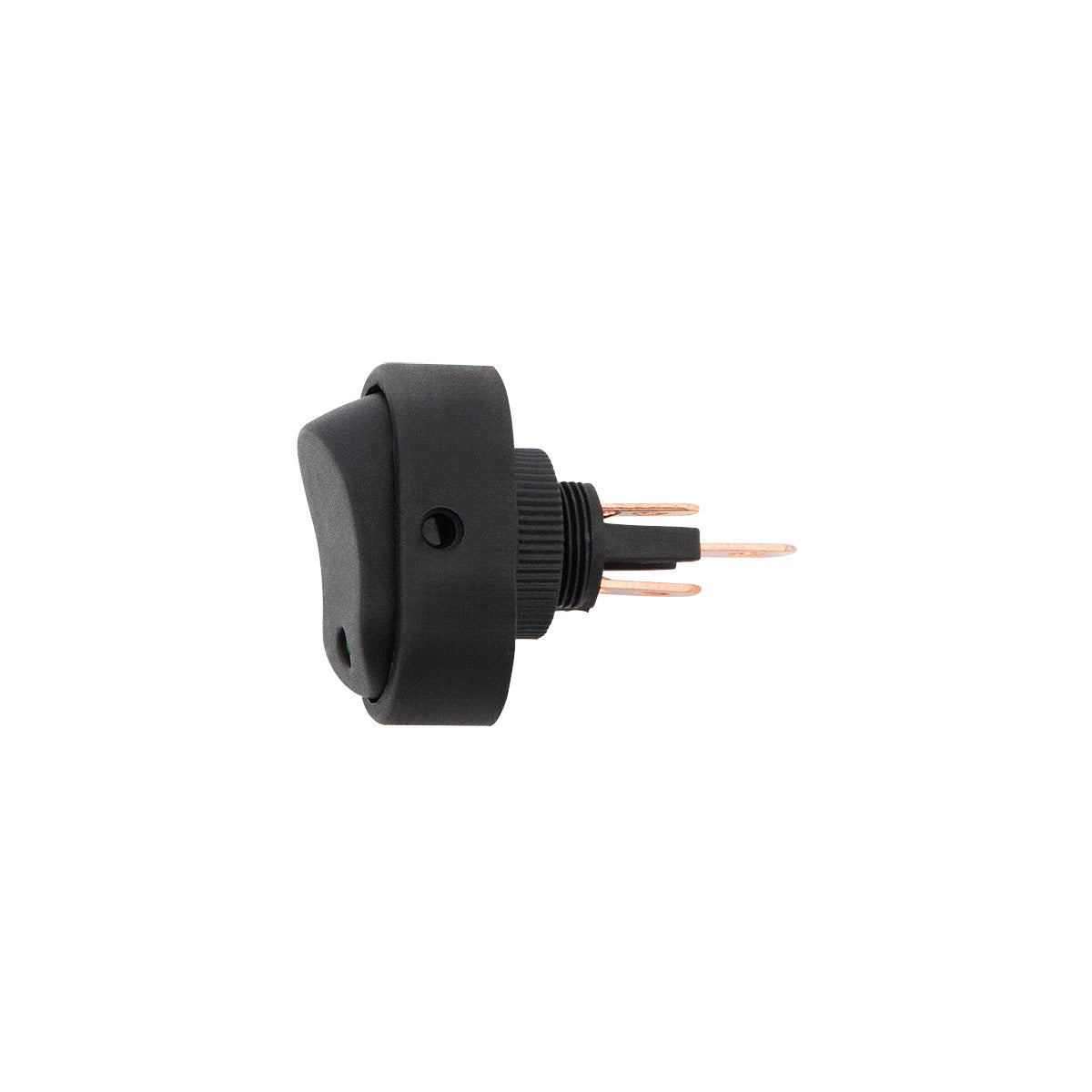 Green LED Oval Rocker 16 Amp 12V On/Off 1/2" Dia. 1 Pc.