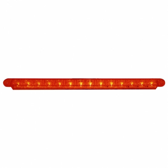 14 LED 12" Sequential Light Bar Only - Red LED/Red Lens (Bulk)